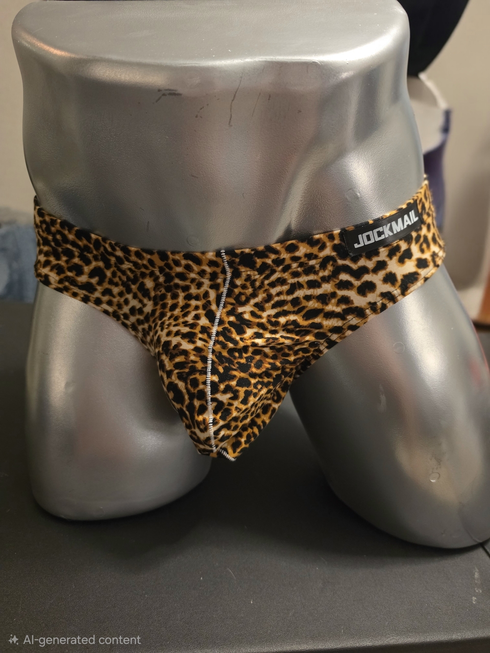 JOCKMAIL Men's Leopard Print Brief - Leopard Gold/Black